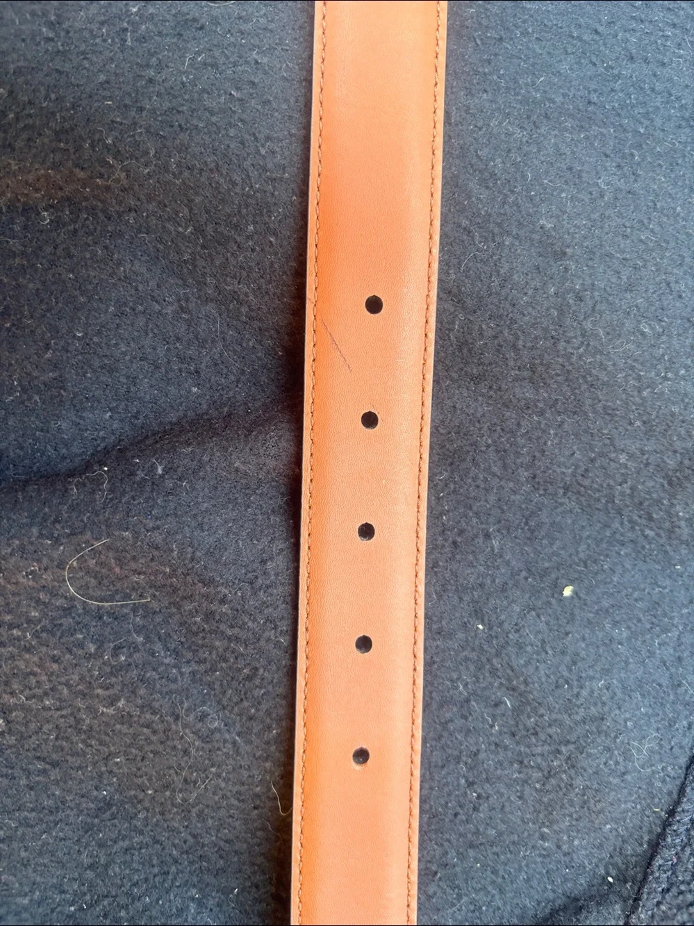 Brooks Brothers Tan Leather Dress Belt with Embossed Logo